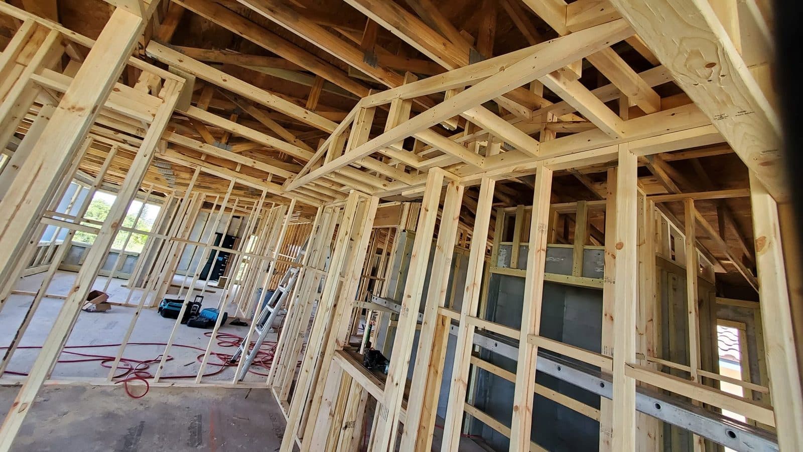 Interior new-construction framing by the True Carpenters crew